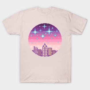 Skyline Pixel Art T-Shirt